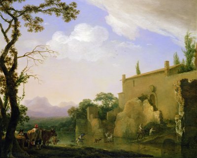 Eine italienische Landschaft, 17. Jahrhundert von Jan Asselyn